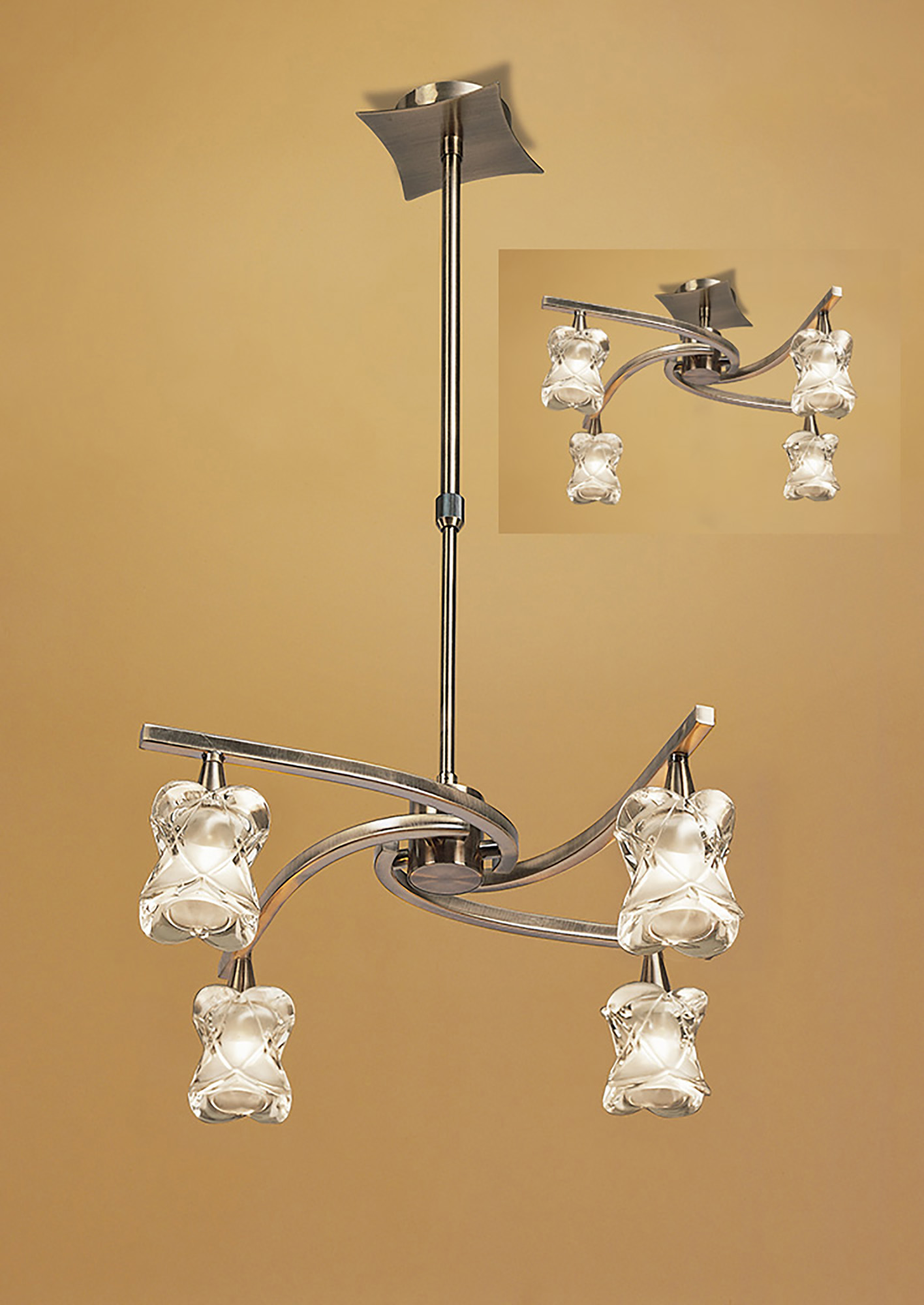 Rosa AB Ceiling Lights Mantra Multi Arm Fittings